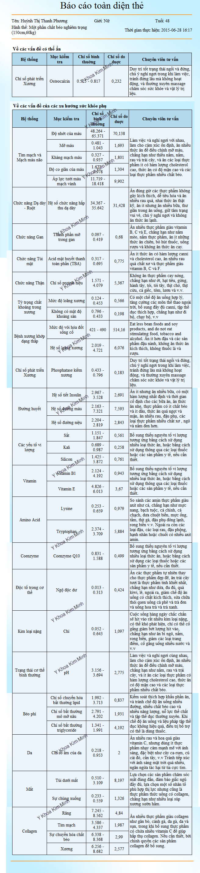 May phân tích kết quả bệnh cơ thể Quantum Y Khoa Kim Minh